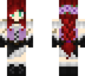 Flower Red Girl Poppy Minecraft Skins