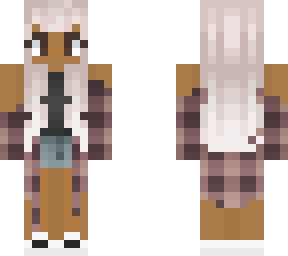 cute flannel girl brown skin