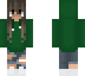 green sweater