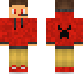 guy with a red hoodie