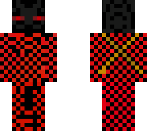 red enderman with sticks