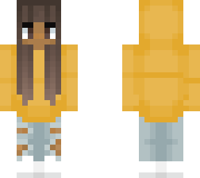 yellow hoodie brown skin girl