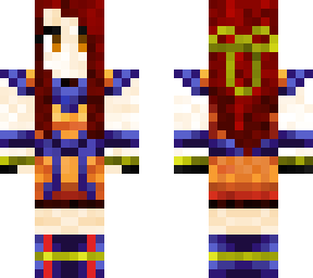 girl with goku's outfit (red hair)