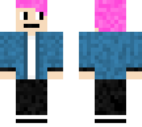 jacket with pink hair