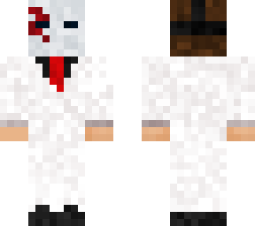 masked white suit