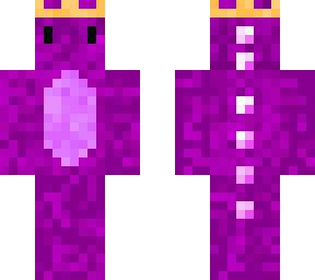 purple dinosaur with crown (edit fixed a leg)