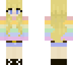 rainbow pastel girl
