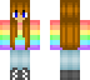 rainbow shirt girl