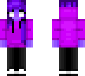 purple girl in hoodie