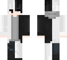 black and white
