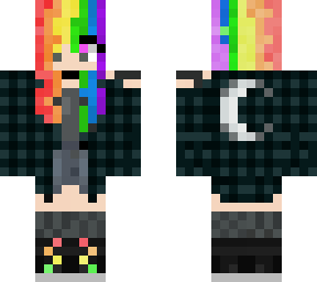 rainbow goth girl