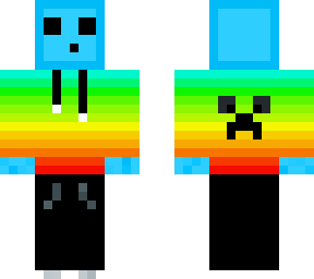 slime in rainbow hoodie