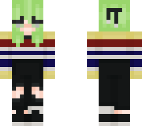 green haired girl