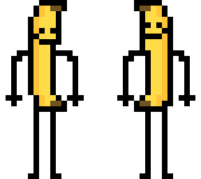 stick man banana