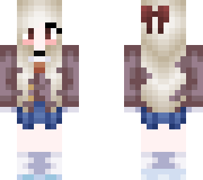 blonde girl in ddlc outfit