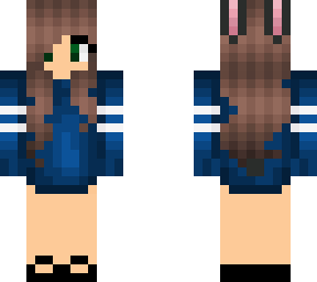 blue t-shirt dress grey bunny girl