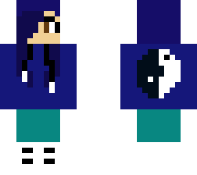 idk... ying and yang hoodie girl..maybe