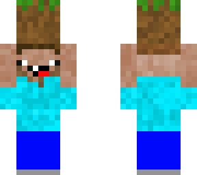 noob holding dirt | Minecraft Skin