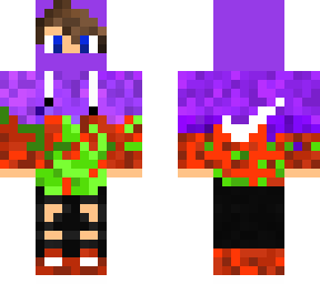 orange green and purple hoodie