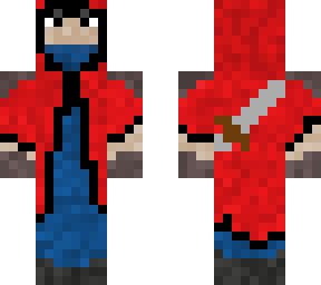 red assassinblue man