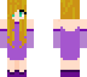 blondie in an all purple outfit