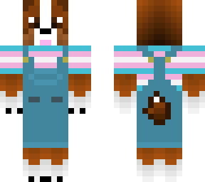 trans overalls dog !