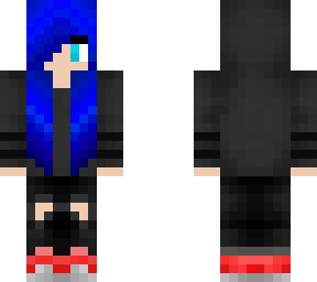 blue haired emo girl