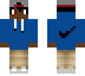 black guy wearing a blue nike