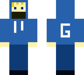 blue hoodie boy