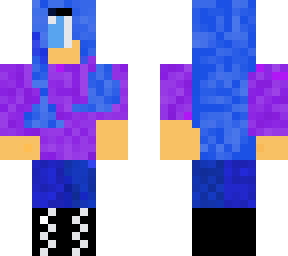 blue haired anime