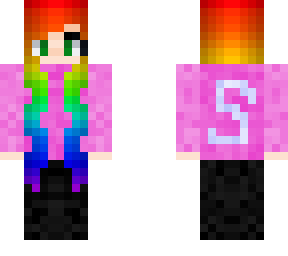 girl with rainbow hair