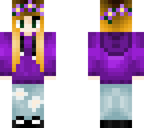 hoodie purple flower person