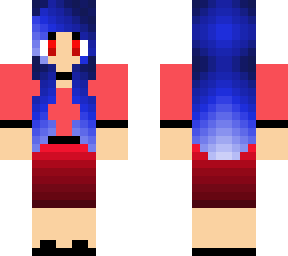 girl with dark blue hair
