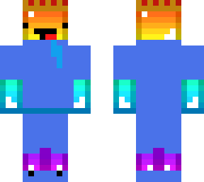 rainbow king slime noob in blue