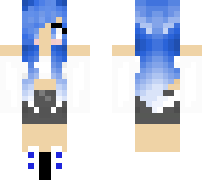 blue pigtails boots