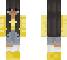 cute asthetic girl yellow outfit