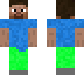 blue and green steve