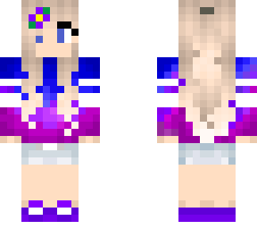 blue pink purple sweater girl