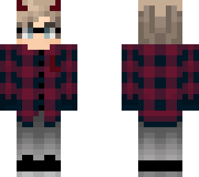 red-black blond boy with horns
