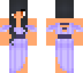 aphmau wearing a light purple dress