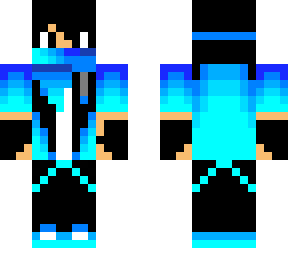 blue cylinder w/scarf