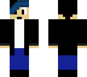 blue emo hair