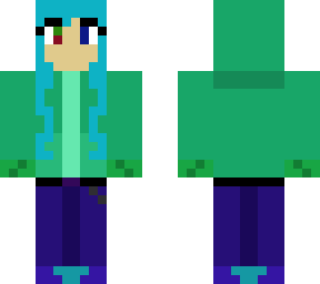 blue haired girl