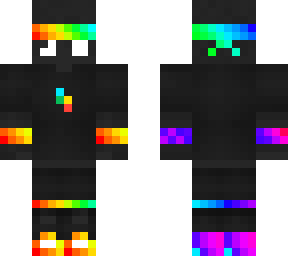 black and rainbow