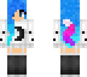 my girlfriend with blue hair/werewolf