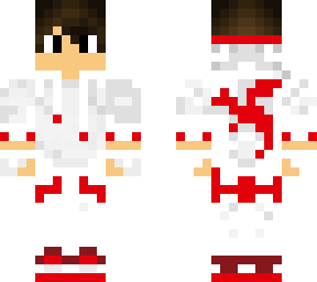 white and red jacket with dragon