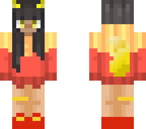 yellow wolf girl(that likes red too)