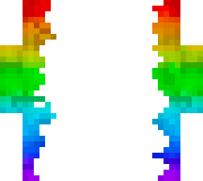 half rainbow steve