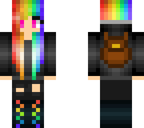 rainbow haired explorer girl