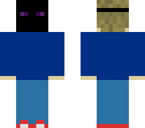 man disguised as ender man